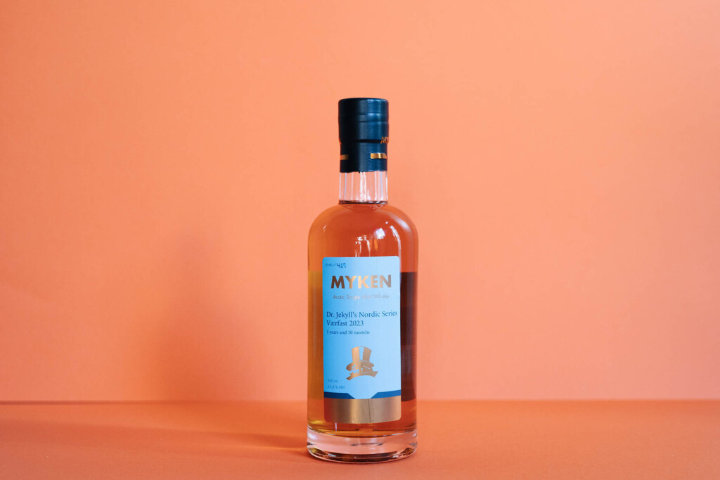 Myken Dr Jekyll's Nordic Series Værfast Single Malt Whisky. Nordisk whiskytest 2023. 